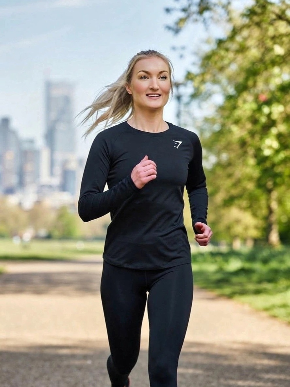 Gymshark Everyday Seamless Long Sleeve Top Black Medium